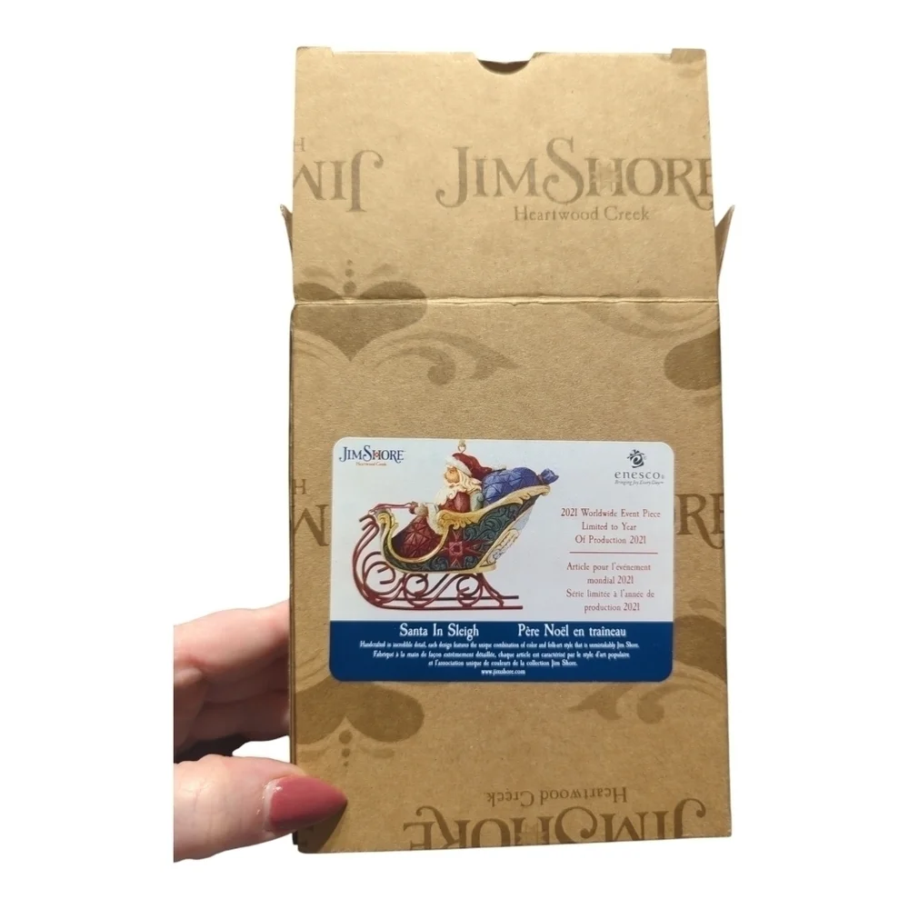 Jim Shore Santa In Sleigh World Ornament